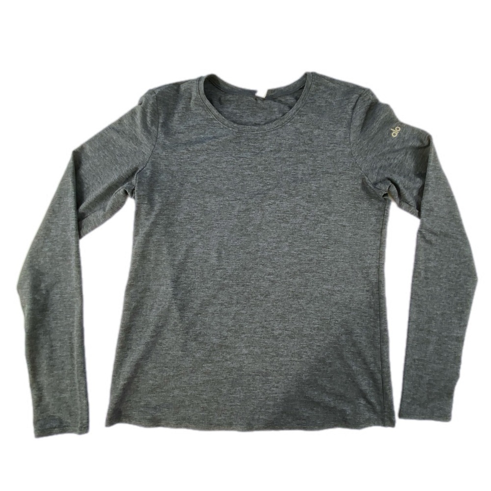 Alo Yoga Alosoft Finesse long sleeve top Rich Navy Heather Large NWOT - Picture 5 of 12